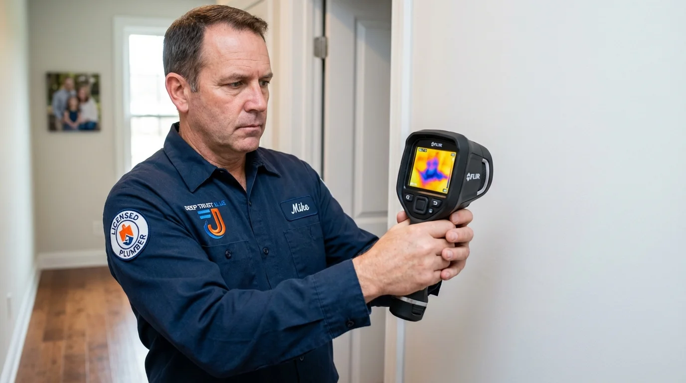 Thermal imaging leak detection by Johns Plumbing LLC in Durant